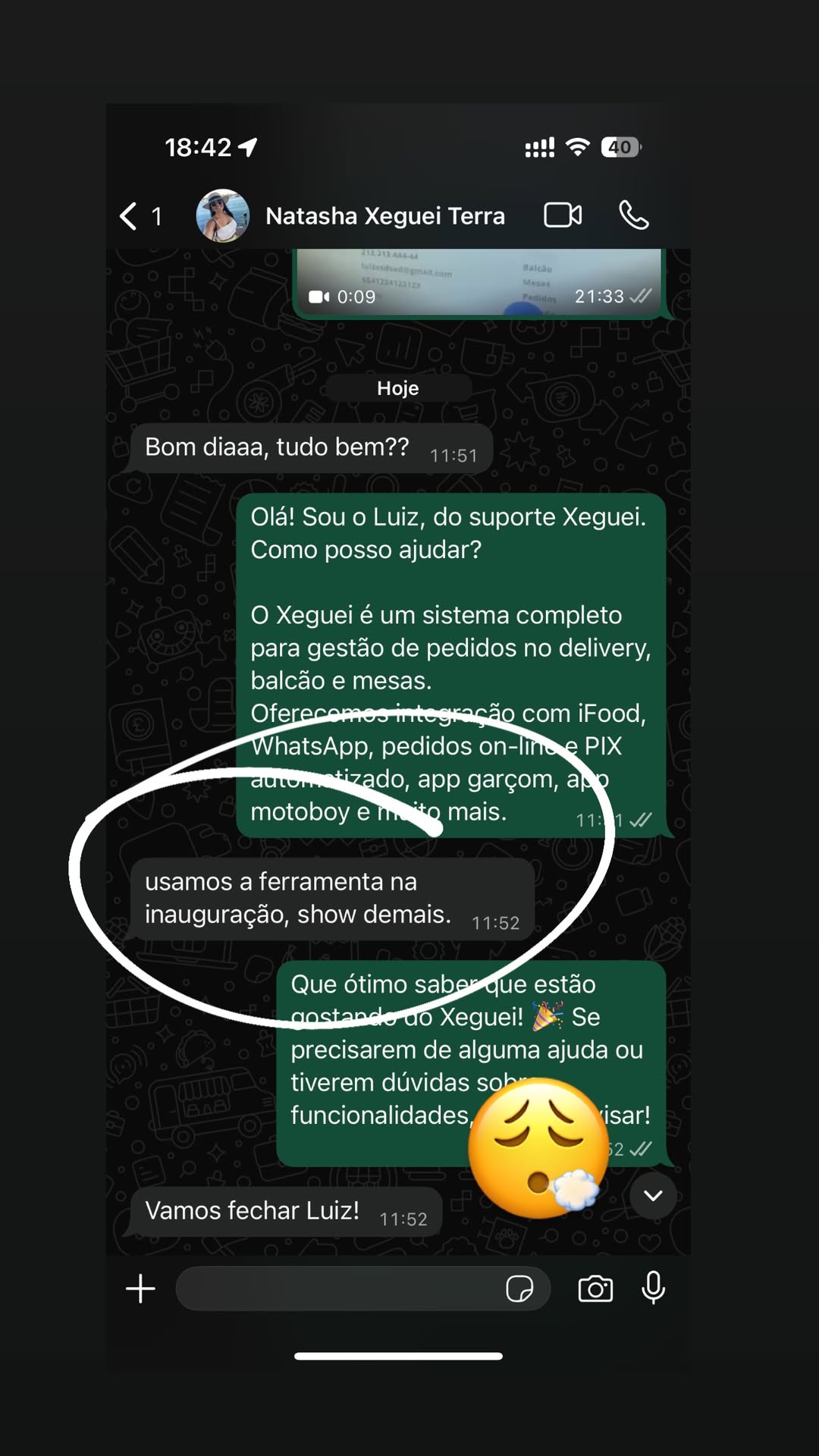 Depoimento de cliente Xeguei 1