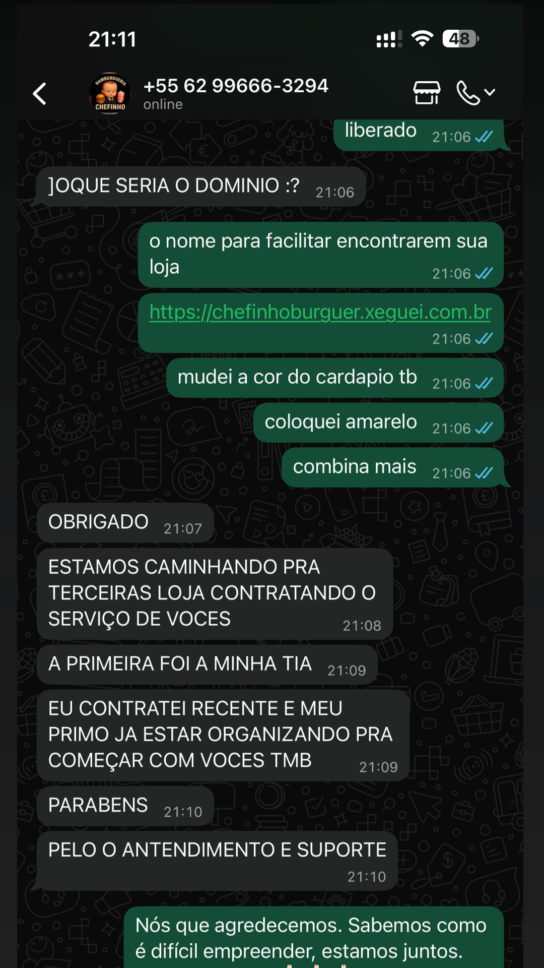 Depoimento de cliente Xeguei 11