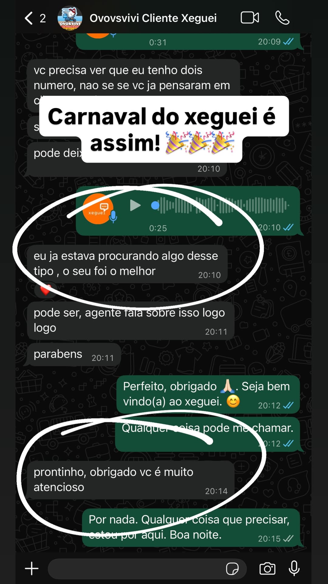 Depoimento de cliente Xeguei 6